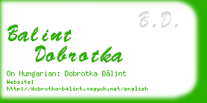 balint dobrotka business card